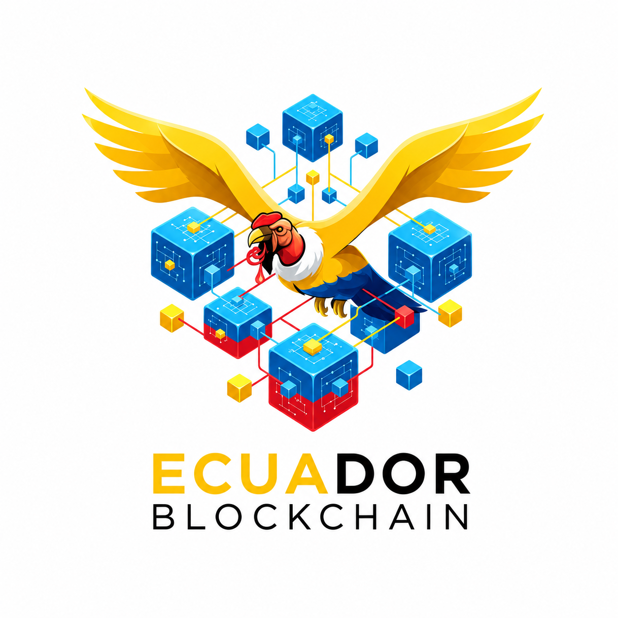 Logo Ecuador Blockchain — fondo blanco