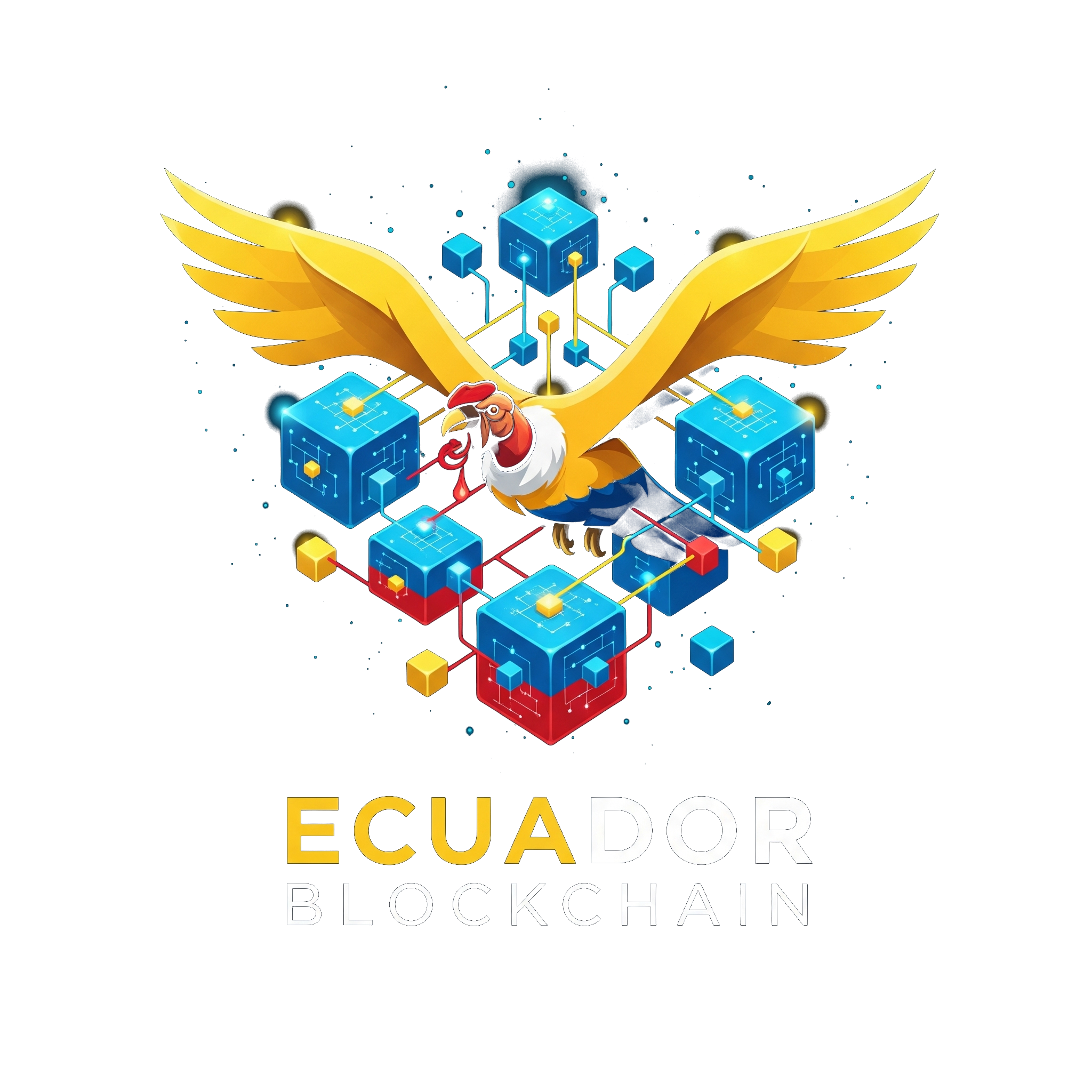 Logo Ecuador Blockchain — fondo transparente