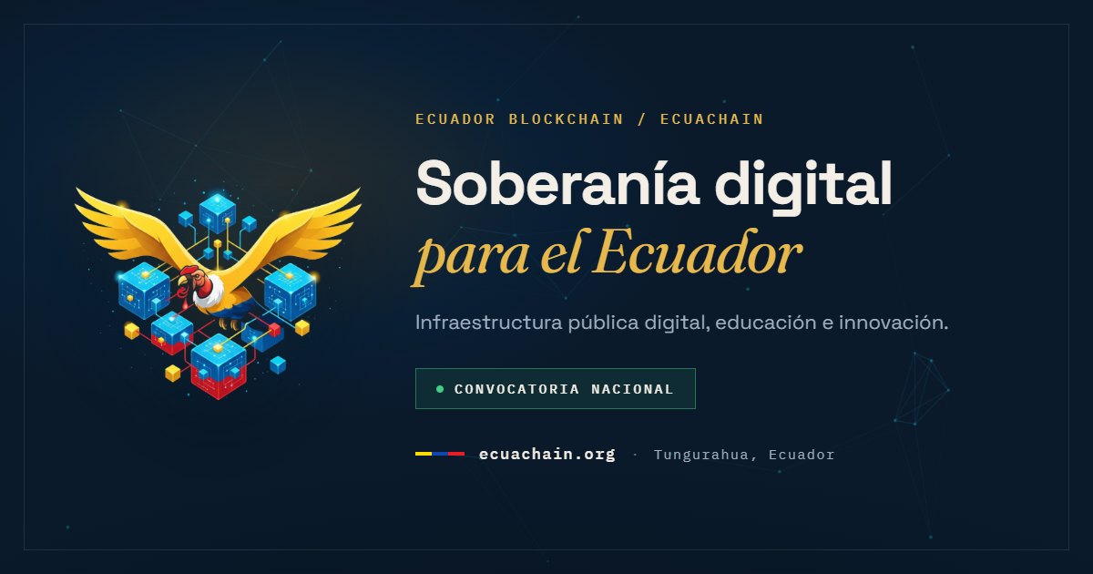 Tarjeta institucional de Ecuador Blockchain: soberanía digital para el Ecuador